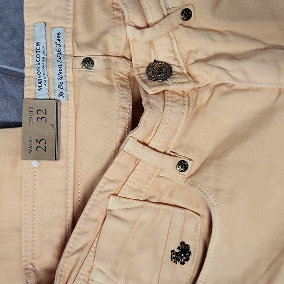 NWT Maison Scotch La Parisienne Skinny Fit Women's Jeans W25 L32 Apricot - Picture 5 of 7